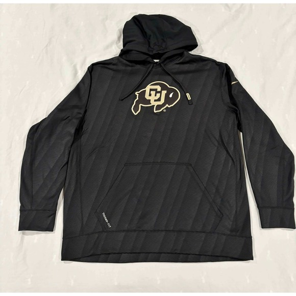 Nike Other - Nike Therma-FIT Colorado Buffaloes Hoodie Mens XXL Black CU Pullover Sweatshirt